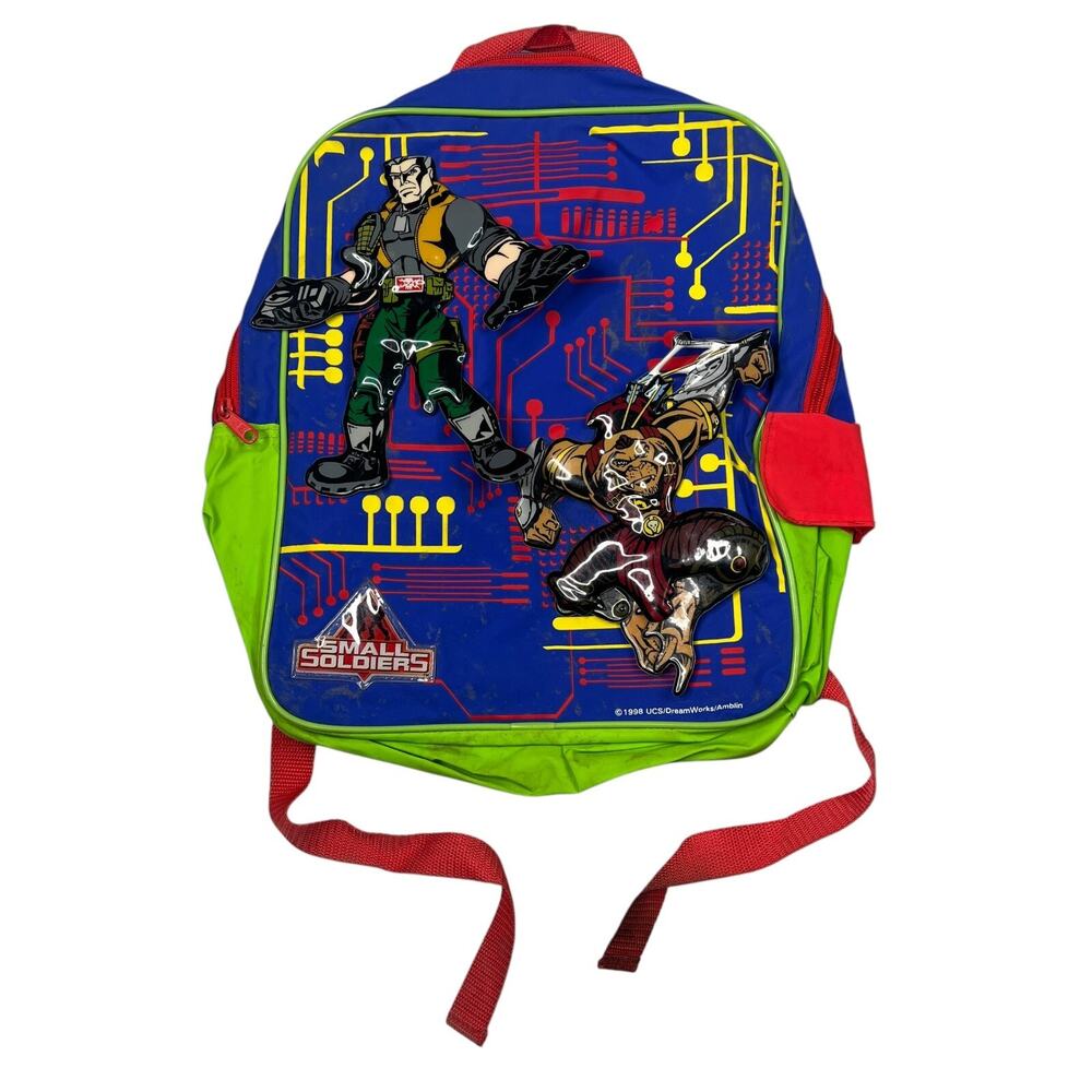 Vintage 1998 Small Soldiers Chip Hazard Archer Backpack School Bag Youth OS